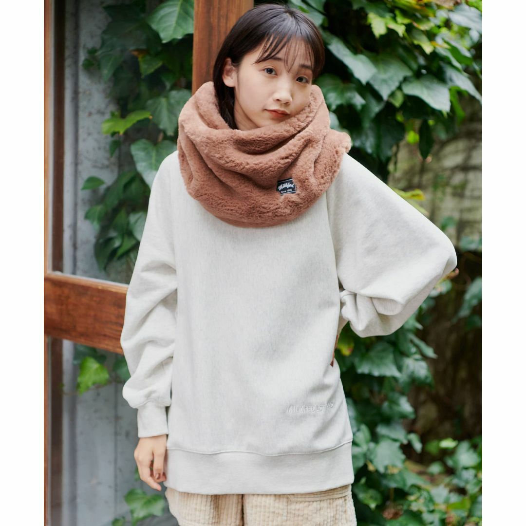 【色: ブラウン】[ミルクフェド] スヌード LOGO FUR SNOOD 10 レディースのファッション小物(その他)の商品写真