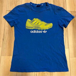 アディダス(adidas)のadidas ロゴ入り半袖Tシャツ/L/ブルー(Tシャツ/カットソー(半袖/袖なし))