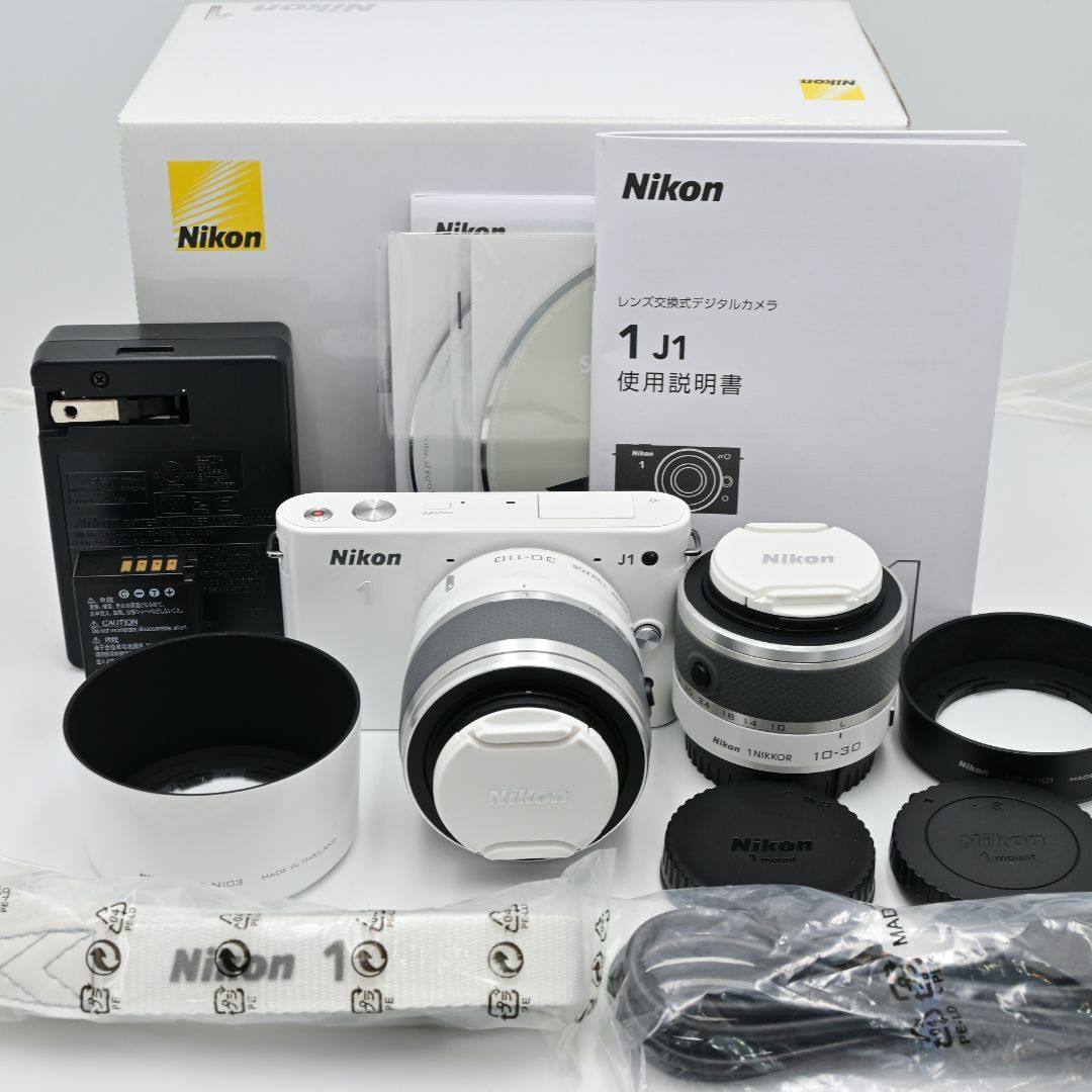 カメラNikon ミラーレス一眼カメラ Nikon 1 J1 ダブルズームキット ホワイト