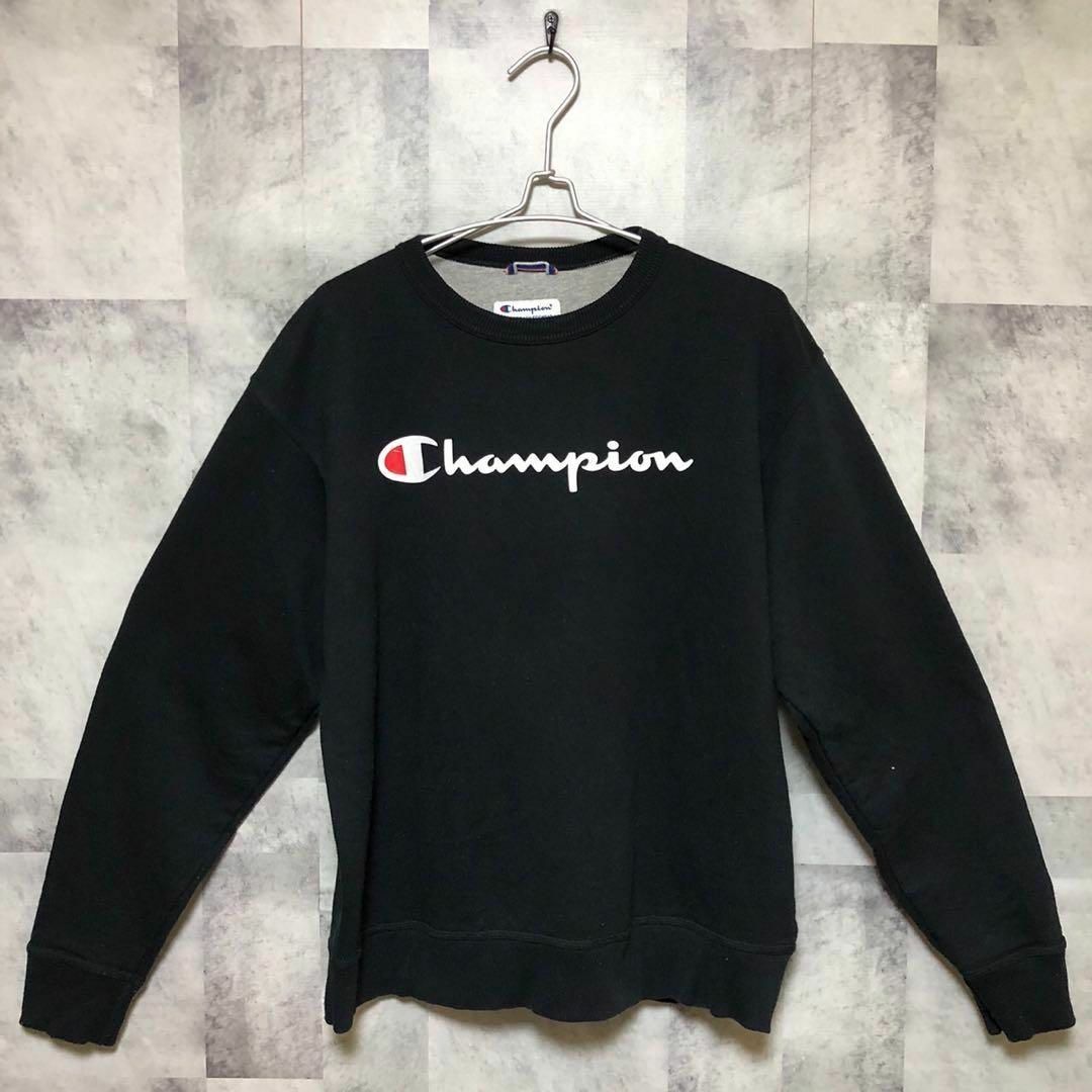 Champion(チャンピオン)のUS/EU輸入　海外古着　champion  スウェット　2XL  ブラック メンズのトップス(スウェット)の商品写真