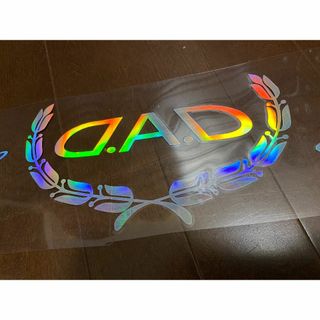 ギャルソンDAD 特大ウィンドウステッカー 現行DADローレル【レインボー】(車内アクセサリ)