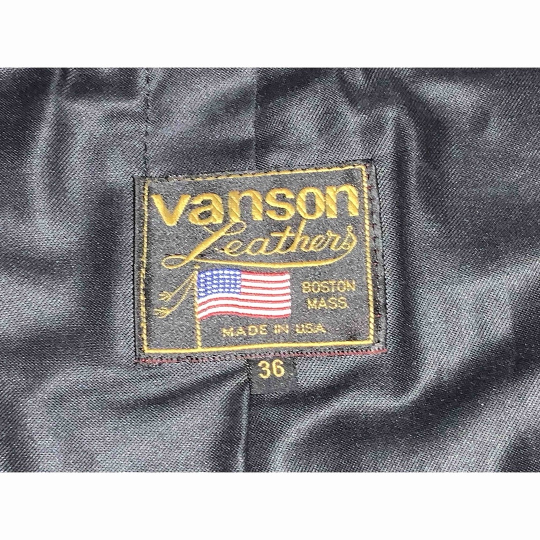 VANSON(バンソン)のVANSON ライダース バンソン 革ジャン ヴァンソン レザー ジャケット 赤 メンズのジャケット/アウター(ライダースジャケット)の商品写真