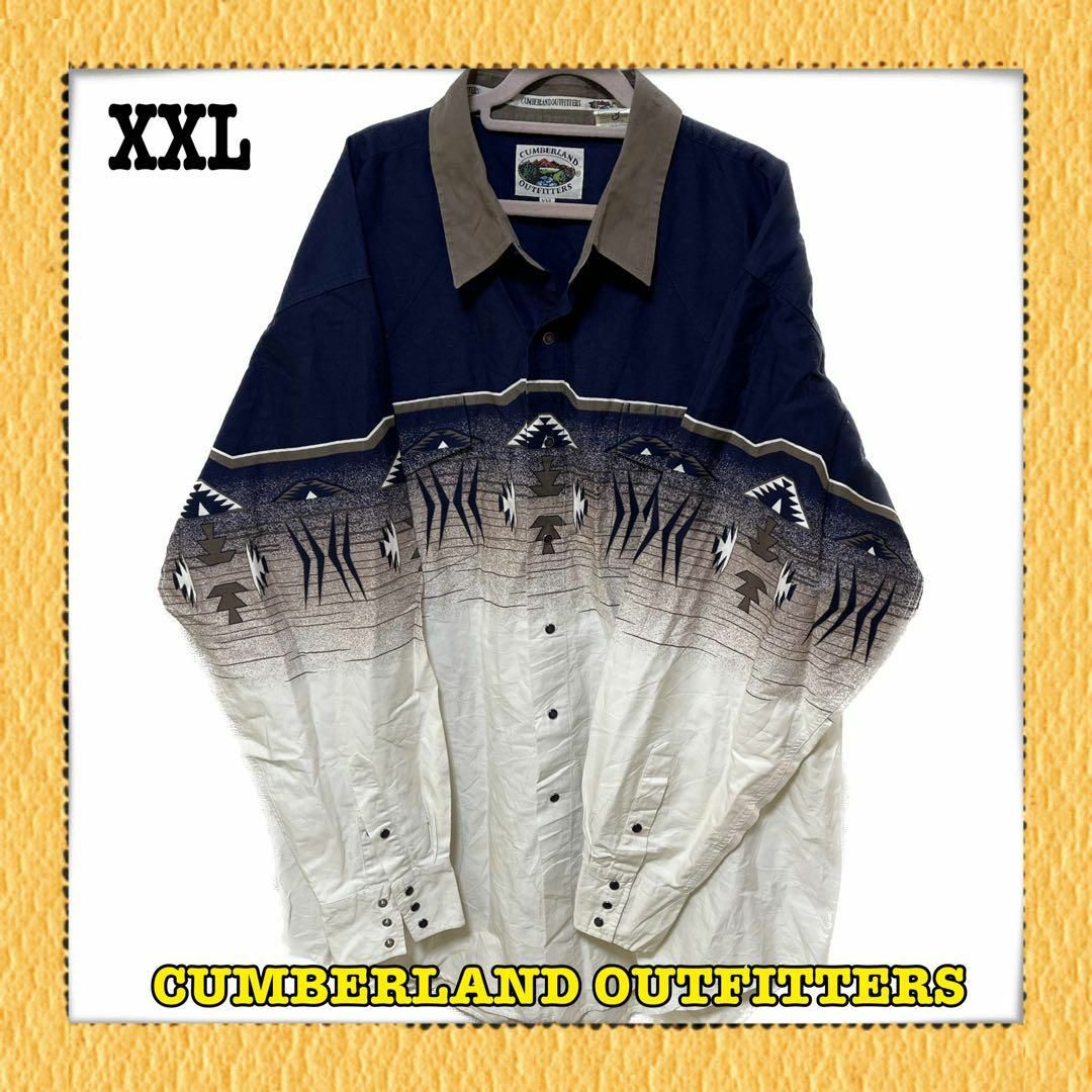 CUMBERLAND OUTFITTERS XXL ビンテージ　古着　長袖シャツ メンズのトップス(シャツ)の商品写真