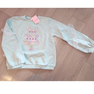 メゾピアノ(mezzo piano)の＊新品＊メゾピアノ mezzo piano 切替フリルケーキトレーナー 140(Tシャツ/カットソー)