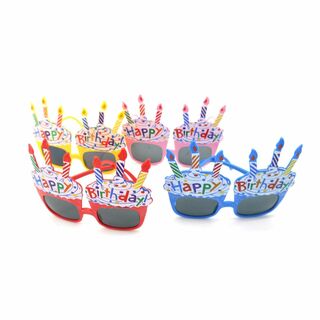 ハッピーバースデー メガネ 誕生日 サングラス パーティーサングラス ケーキの形(その他)
