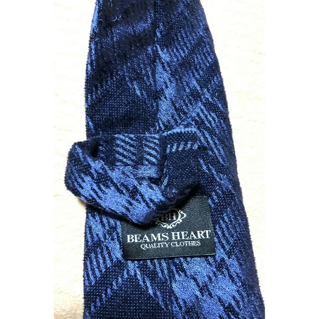 BEAMS(ビームス)のbeams heart　ビームスハート ネクタイ　ブルー　青色　チェック柄　匿名 メンズのファッション小物(ネクタイ)の商品写真