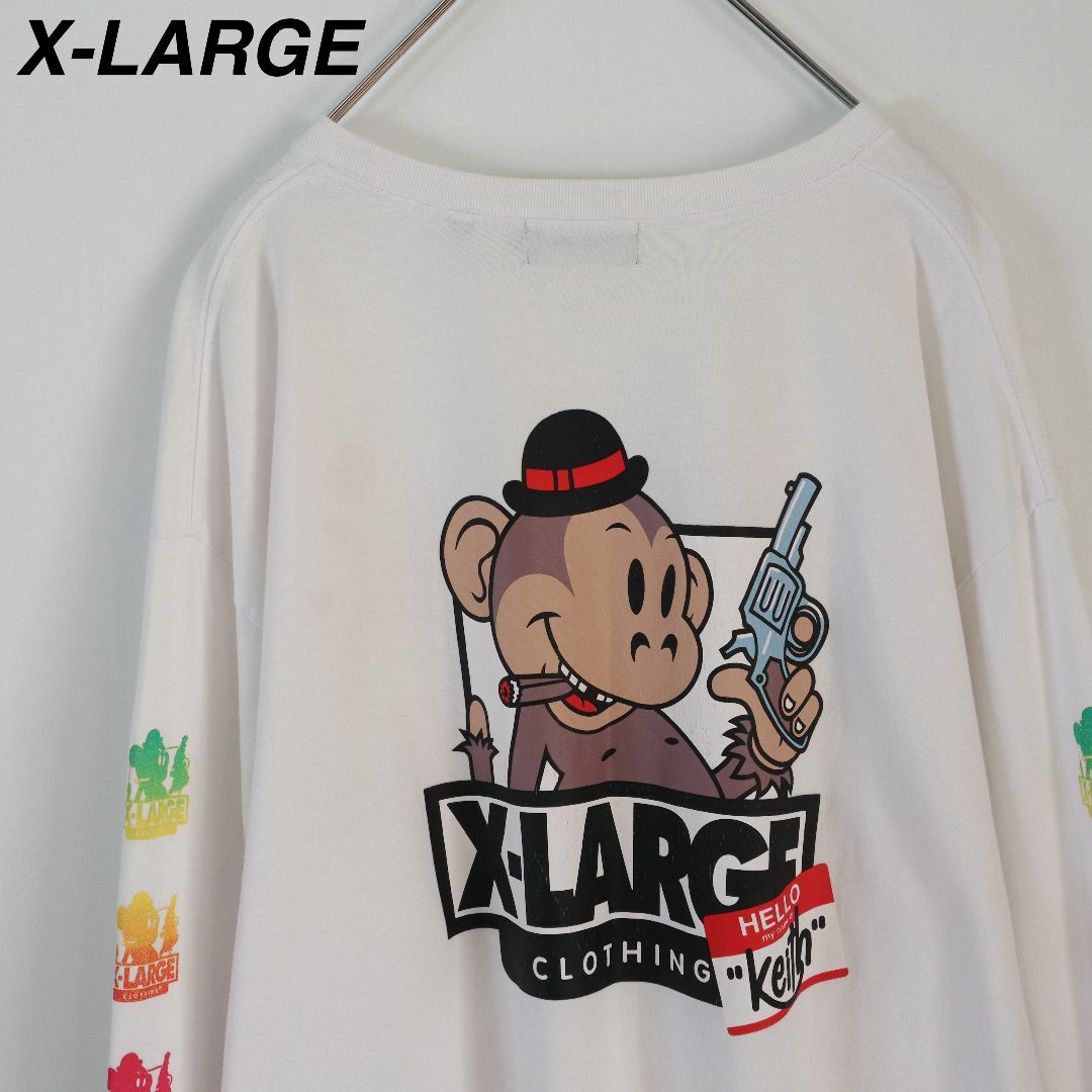 XLARGE - 【バックロゴ】エクストララージ／ロンT XLサイズ アームロゴ