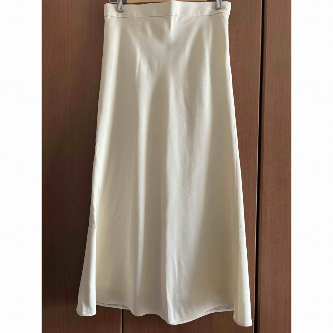 プラージュplage ウールレーヨン マーメイドラインスカート 38 白スカート