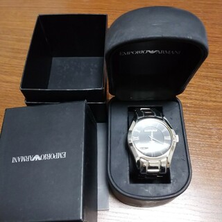 Armani - エンポリオアルマーニ腕時計/メンズ/AR0680/ブラックダイアル
