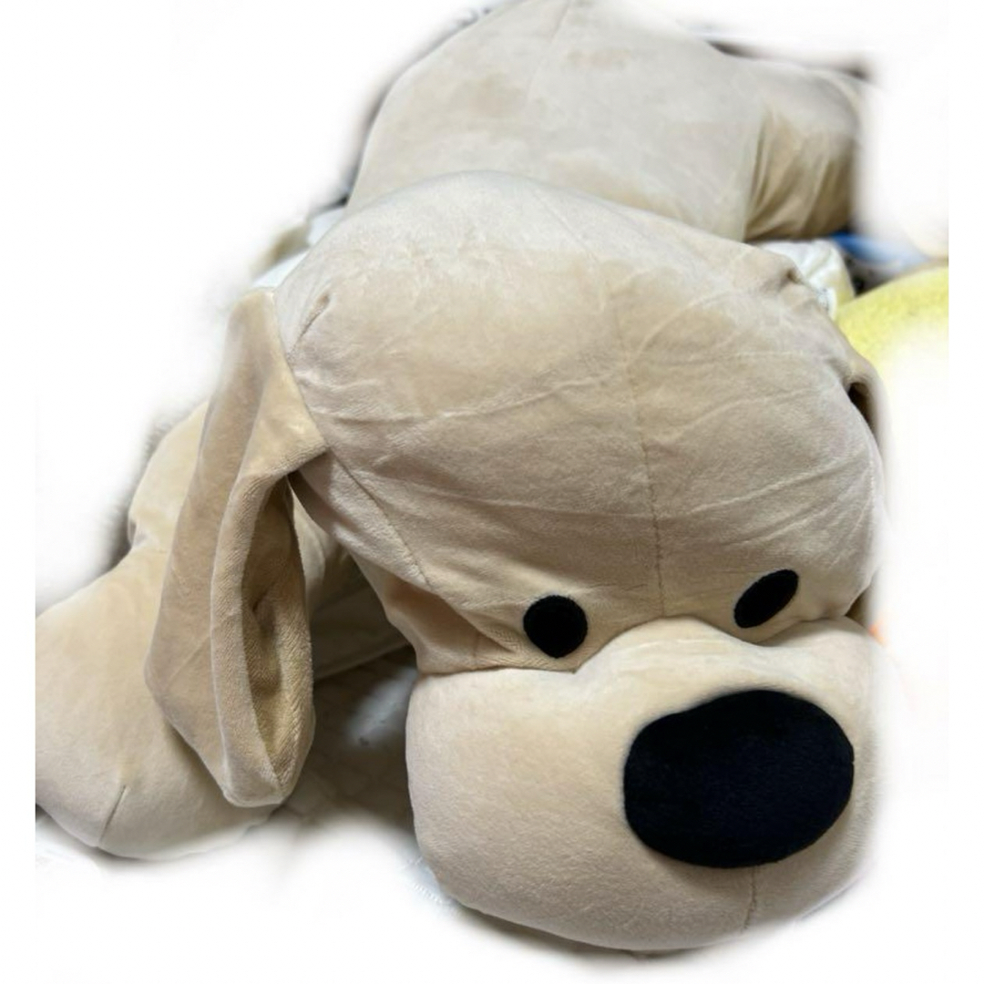 犬 dog ベージュ くったり BIGぬいぐるみ エンタメ/ホビーのおもちゃ/ぬいぐるみ(ぬいぐるみ)の商品写真