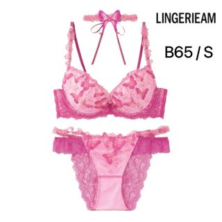 ラヴィジュール(Ravijour)のLINGERIEAM フローラルパピヨン グラマーアップブラ B65(ブラ&ショーツセット)