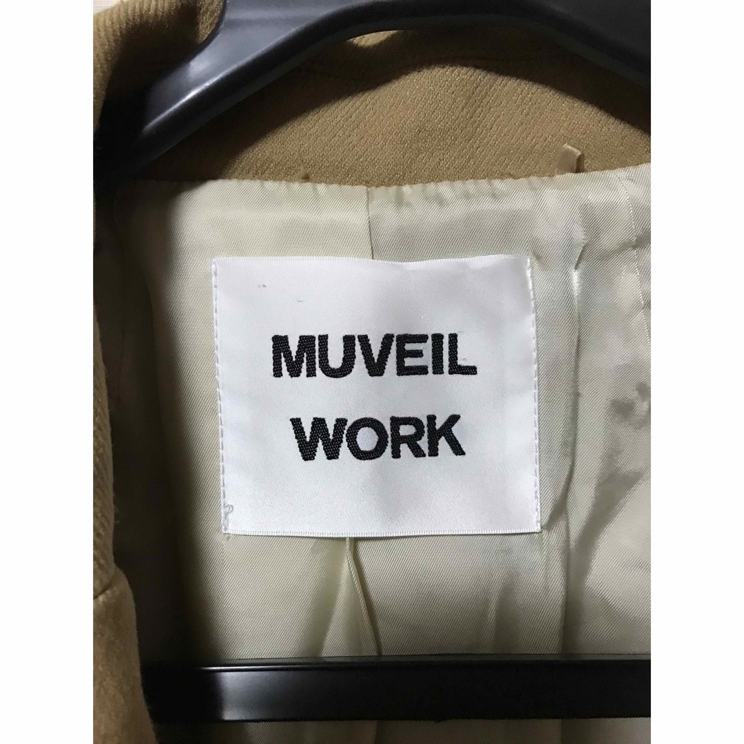 MUVEIL WORK(ミュベールワーク)のミュベールワーク　MUVEILWORK チェスターコート　サイズ36 ウール混 レディースのジャケット/アウター(チェスターコート)の商品写真