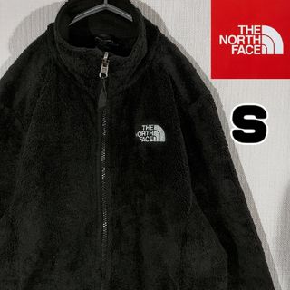 ザノースフェイス(THE NORTH FACE)のノースフェイス　フルジップ　フリースジャケット　黒　Sサイズ　US古着　刺繍(ブルゾン)