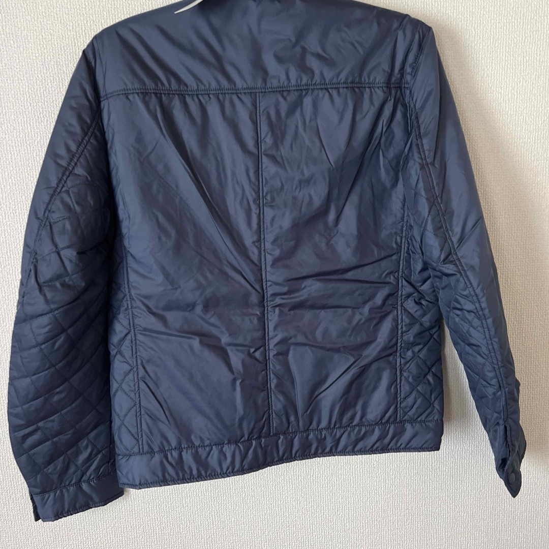 GU(ジーユー)の新品タグ付●GU 中綿ライダースジャケット　M ブルー メンズのジャケット/アウター(ライダースジャケット)の商品写真