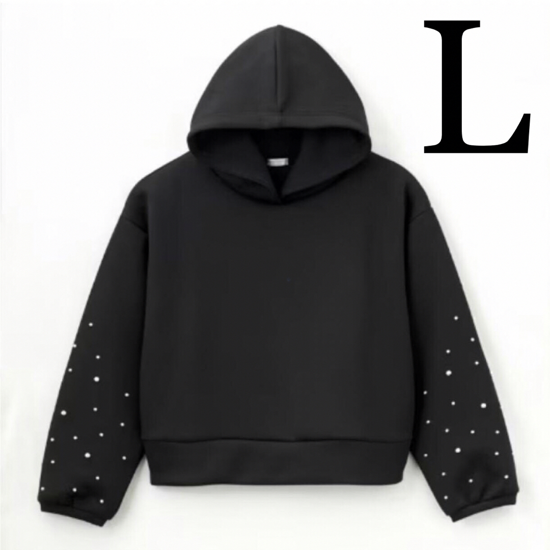 しまむら(シマムラ)の新品♡辻希望コラボ　アンジュシャルム　店舗オンライン即完売！袖パールパーカー　L レディースのトップス(パーカー)の商品写真