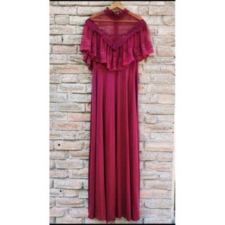 グリモワール(Grimoire)の70s vintage dress red(ロングワンピース/マキシワンピース)