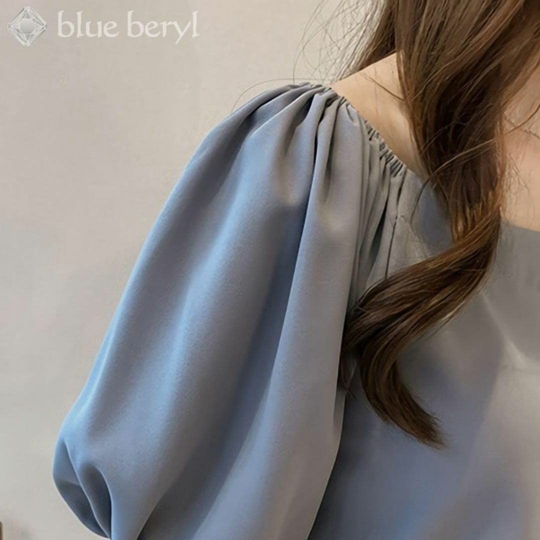 [blue beryl] [ブルーベリル] ブラウス レディース パフスリーブ  レディースのファッション小物(その他)の商品写真