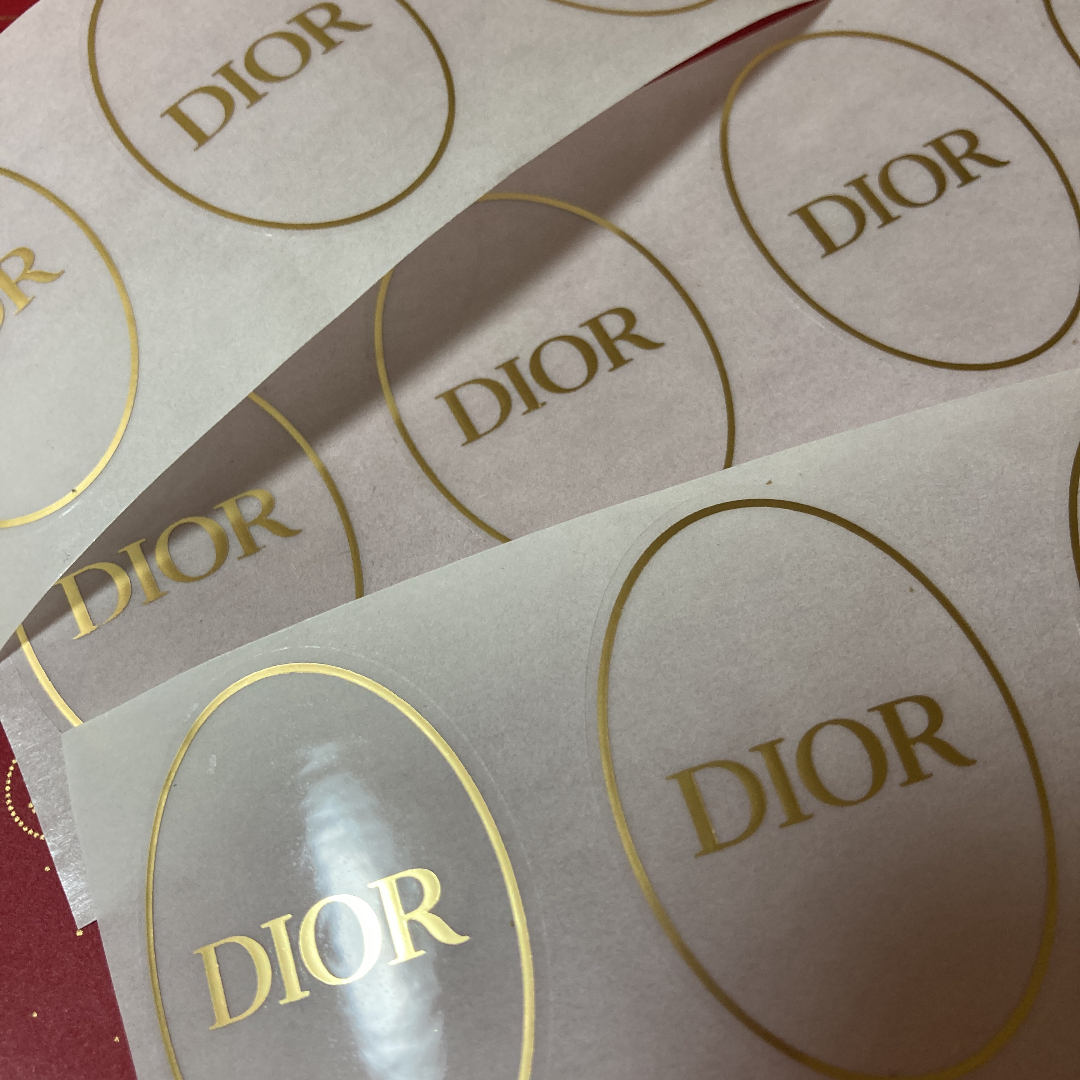 Christian Dior(クリスチャンディオール)のDior/楕円形✨ゴールドラッピングシール【10枚】 インテリア/住まい/日用品の文房具(シール)の商品写真