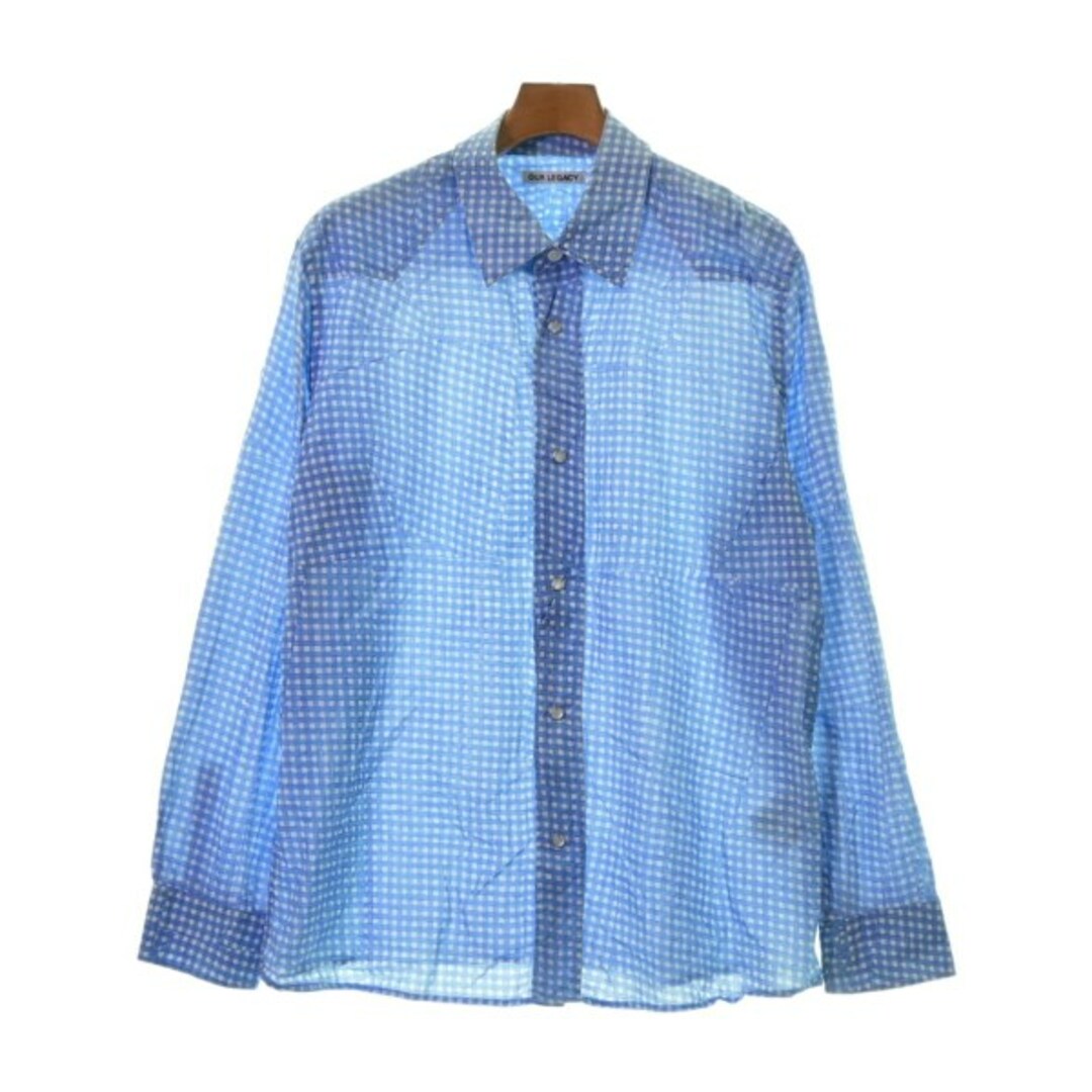なし生地の厚さOUR LEGACY カジュアルシャツ 44(S位) 青x白(チェック)