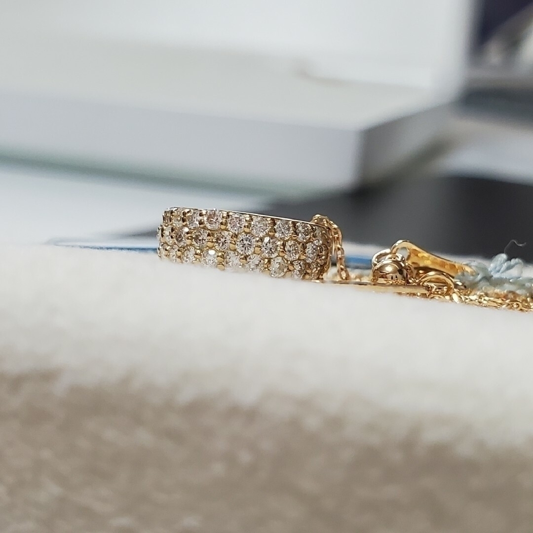 期間限定出品　K18 パヴェダイヤ　ダイヤモンドネックレス レディースのアクセサリー(ネックレス)の商品写真