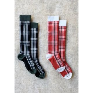 ソーアプルーム(SOOR PLOOM)のBONJOUR DIARY  2023aw  Checks socks 靴下(靴下/タイツ)