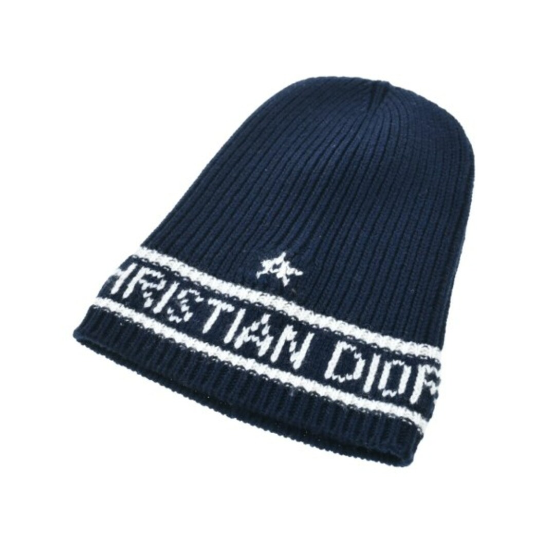 Christian Dior(クリスチャンディオール)のChristian Dior ニットキャップ・ビーニー - 紺 【古着】【中古】 レディースの帽子(ニット帽/ビーニー)の商品写真