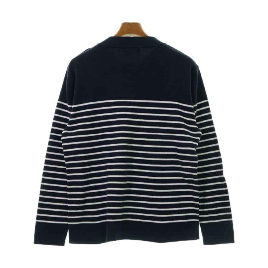 PETIT BATEAU(プチバトー)のPETIT BATEAU プチバトー ニット・セーター XL 紺x白(ボーダー) 【古着】【中古】 メンズのトップス(ニット/セーター)の商品写真