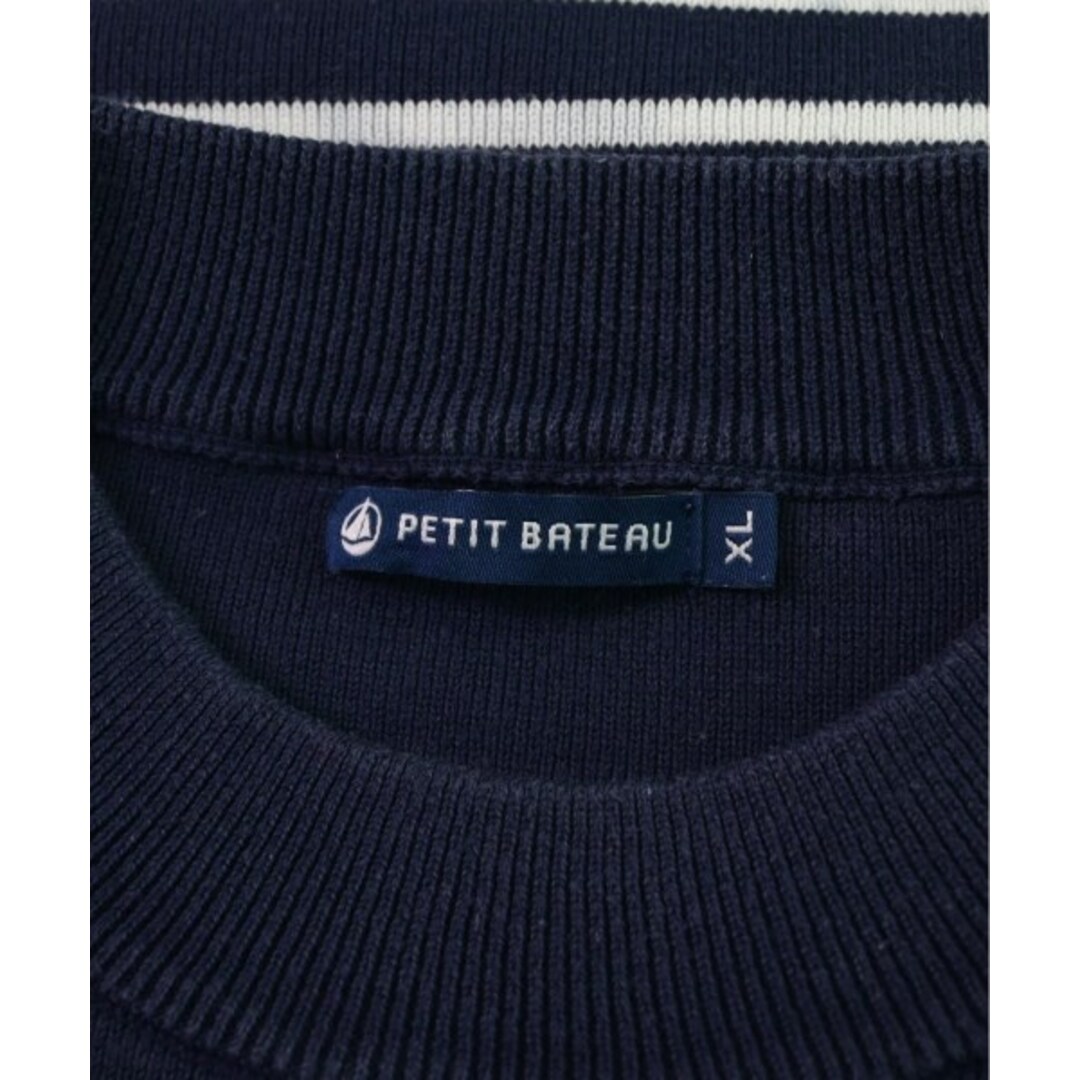 PETIT BATEAU(プチバトー)のPETIT BATEAU プチバトー ニット・セーター XL 紺x白(ボーダー) 【古着】【中古】 メンズのトップス(ニット/セーター)の商品写真