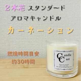 【２本芯・スタンダードアロマキャンドル】カーネーション【ソイキャンドル】(アロマ/キャンドル)