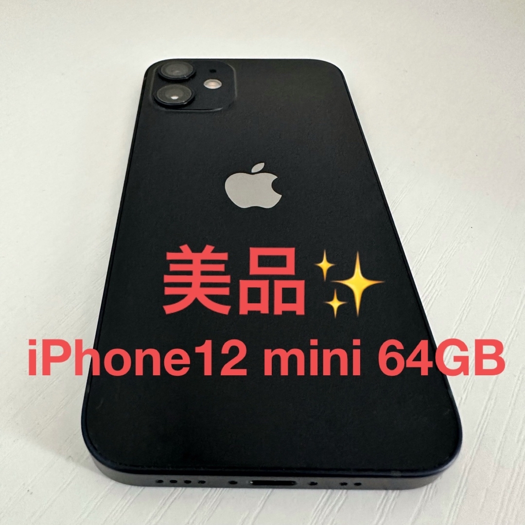 iPhone(アイフォーン)の【美品】iPhone12 mini 64GB SIMフリー スマホ/家電/カメラのスマートフォン/携帯電話(スマートフォン本体)の商品写真