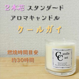 【２本芯・スタンダードアロマキャンドル】クールガイ【ソイキャンドル】(アロマ/キャンドル)