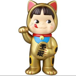 フジヤ(不二家)の新品未使用 不二家ソフビコレクション 招き猫ペコちゃん 金塗装(キャラクターグッズ)