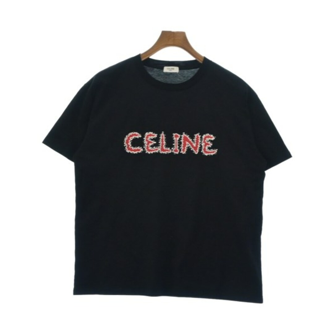 celine(セリーヌ)のCELINE セリーヌ Tシャツ・カットソー M 黒 【古着】【中古】 メンズのトップス(Tシャツ/カットソー(半袖/袖なし))の商品写真