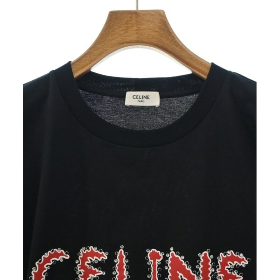 celine(セリーヌ)のCELINE セリーヌ Tシャツ・カットソー M 黒 【古着】【中古】 メンズのトップス(Tシャツ/カットソー(半袖/袖なし))の商品写真