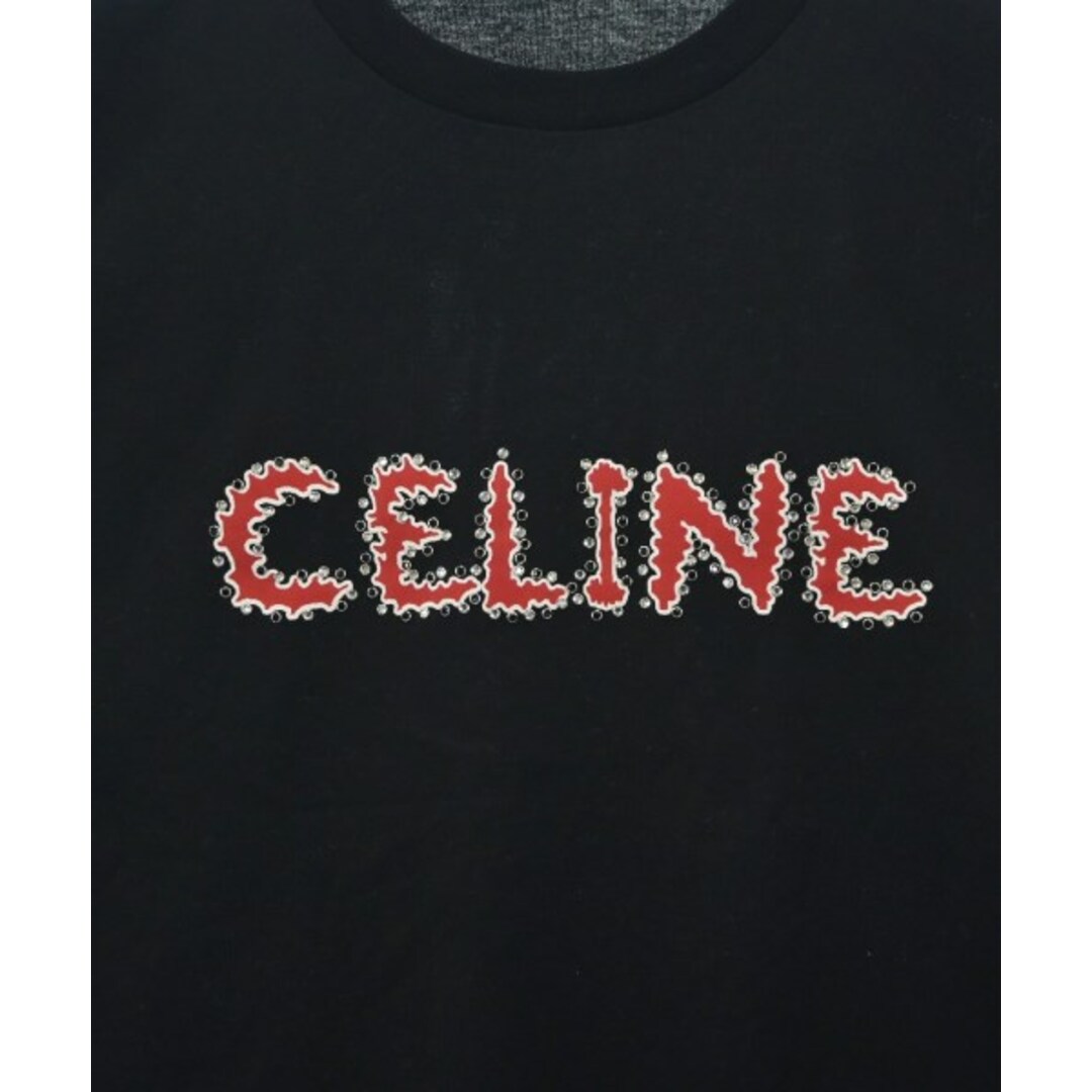 celine(セリーヌ)のCELINE セリーヌ Tシャツ・カットソー M 黒 【古着】【中古】 メンズのトップス(Tシャツ/カットソー(半袖/袖なし))の商品写真