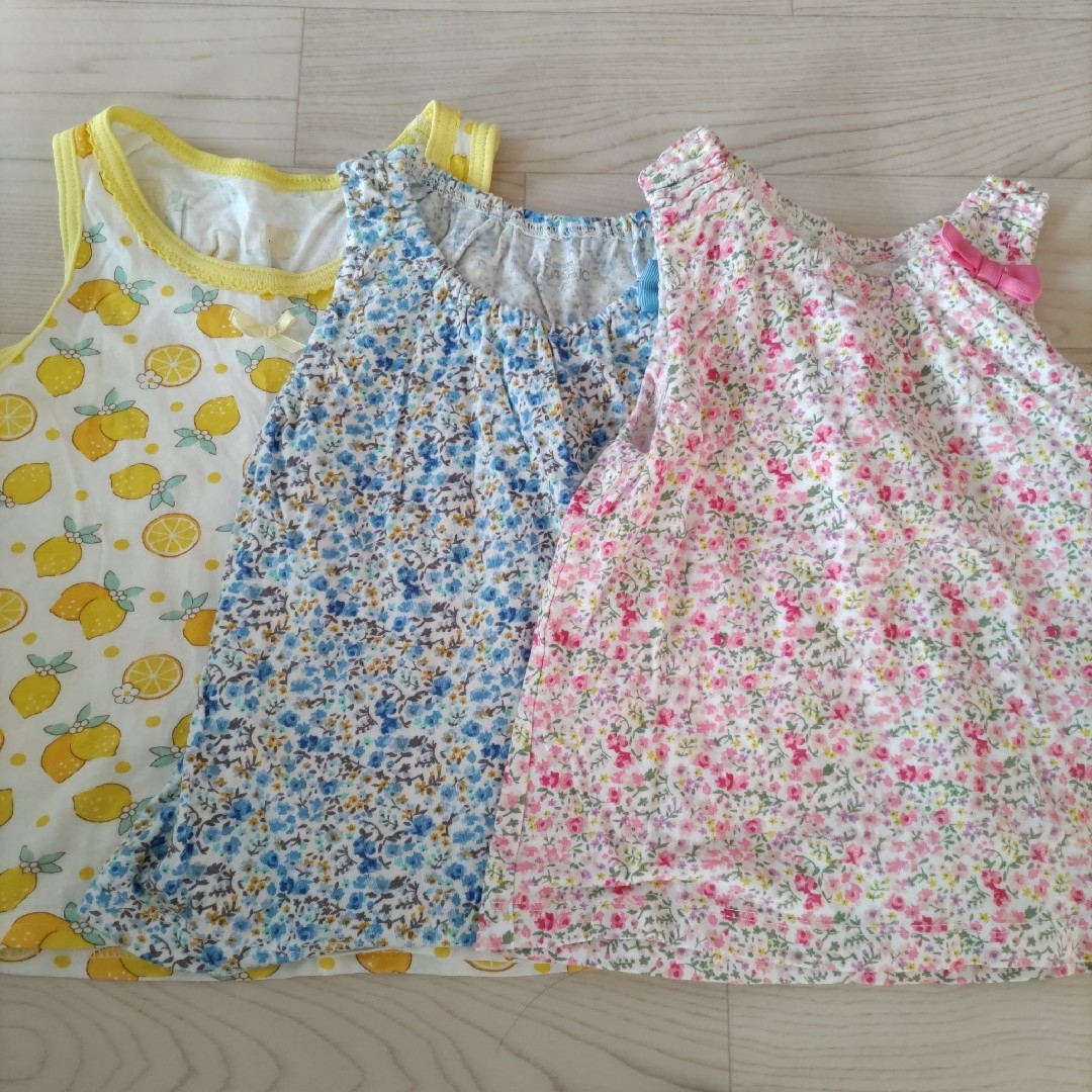 西松屋(ニシマツヤ)のタンクトップ　90 95 キッズ/ベビー/マタニティのキッズ服女の子用(90cm~)(下着)の商品写真