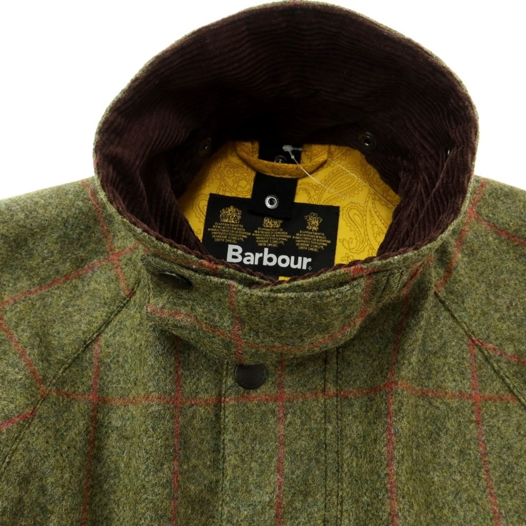 Barbour(バーブァー)の【中古】バーブァー バブアー Barbour SL BEDALE ワックスウール チェック フィールドジャケット オリーブxレッド【サイズ38】【メンズ】 メンズのジャケット/アウター(マウンテンパーカー)の商品写真