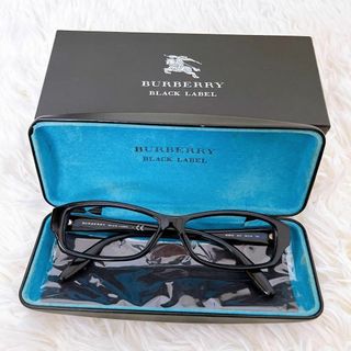 バーバリーブラックレーベル(BURBERRY BLACK LABEL)の【BURBERRYBLACK LABEL】伊達メガネ サングラス ブラック 黒(サングラス/メガネ)