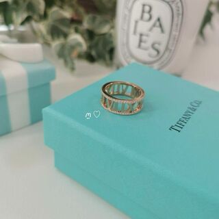 ティファニー(Tiffany & Co.)のティファニー　アトラスオープンダイヤモンドリング　6号　フルエタニティ　Ꮶ18(リング(指輪))