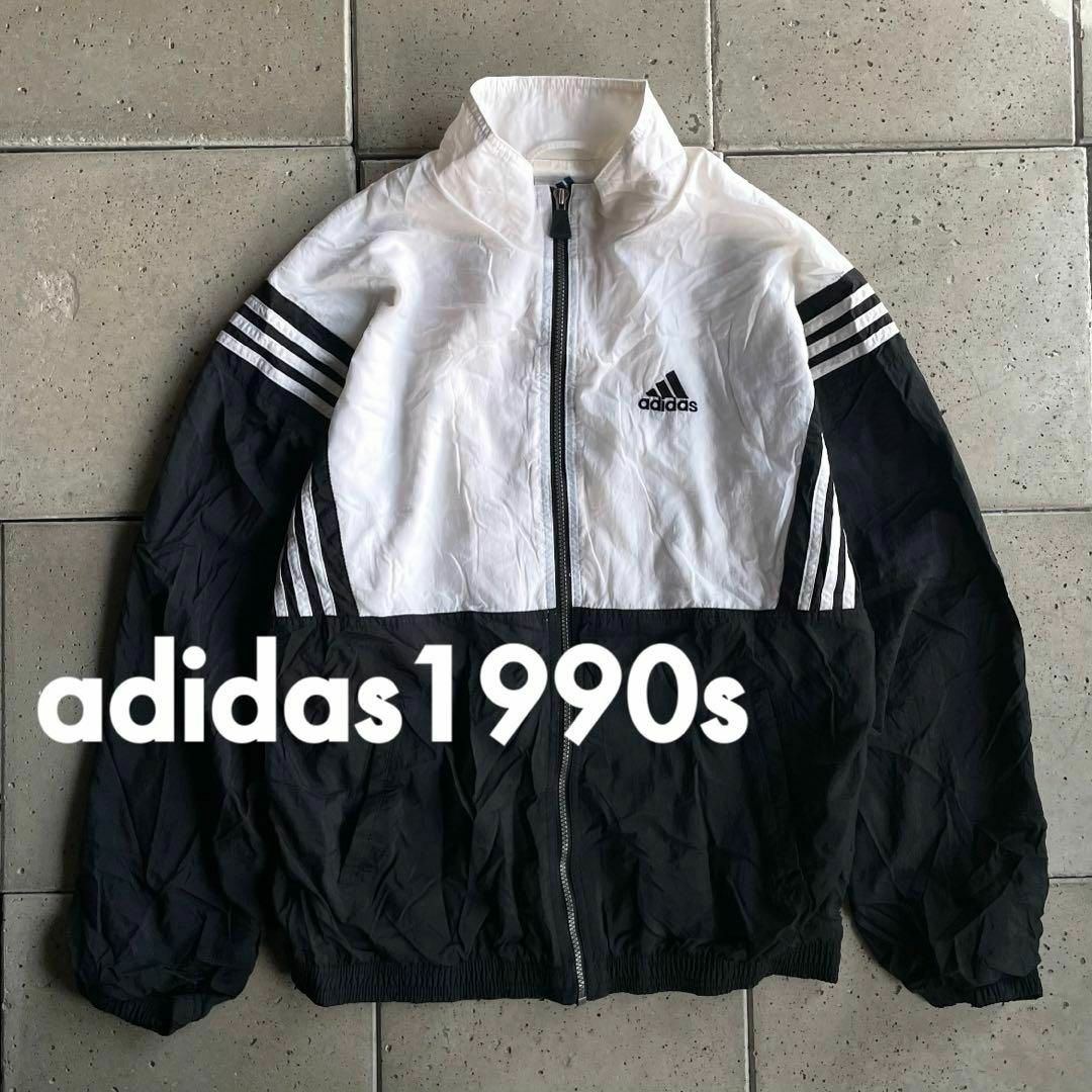 万国旗 90s adidas アディダス モノトーン ナイロン ジャケット 常田adidas