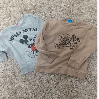 ディズニー(Disney)のキッズ　ミッキー　スウェット(Tシャツ/カットソー)