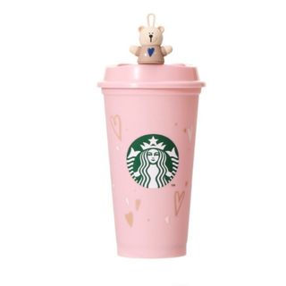 スタバ☆バレンタイン2024☆リユーザブルカップ☆ベアリスタキャップ☆(容器)