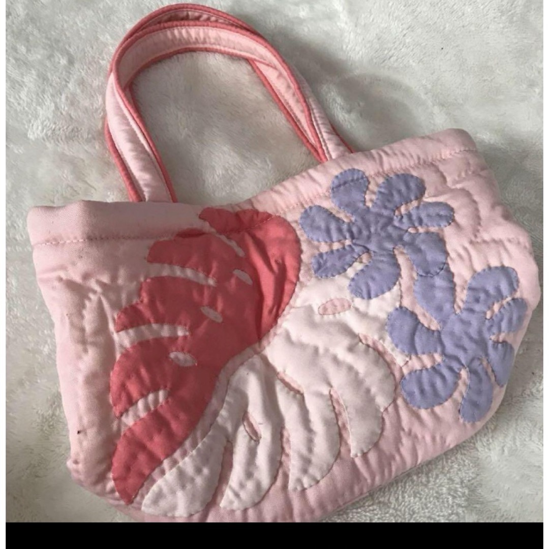 新品 ハワイアンキルト ハイビスカスバッグ ピンク 新品 ハワイアンキルト ハイビスカスバッグ ピンク