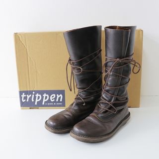 トリッペン(trippen)のトリッペン trippen TEXAS レザー ロングブーツ 36/ダークブラウン シューズ【2400013676083】(ブーツ)