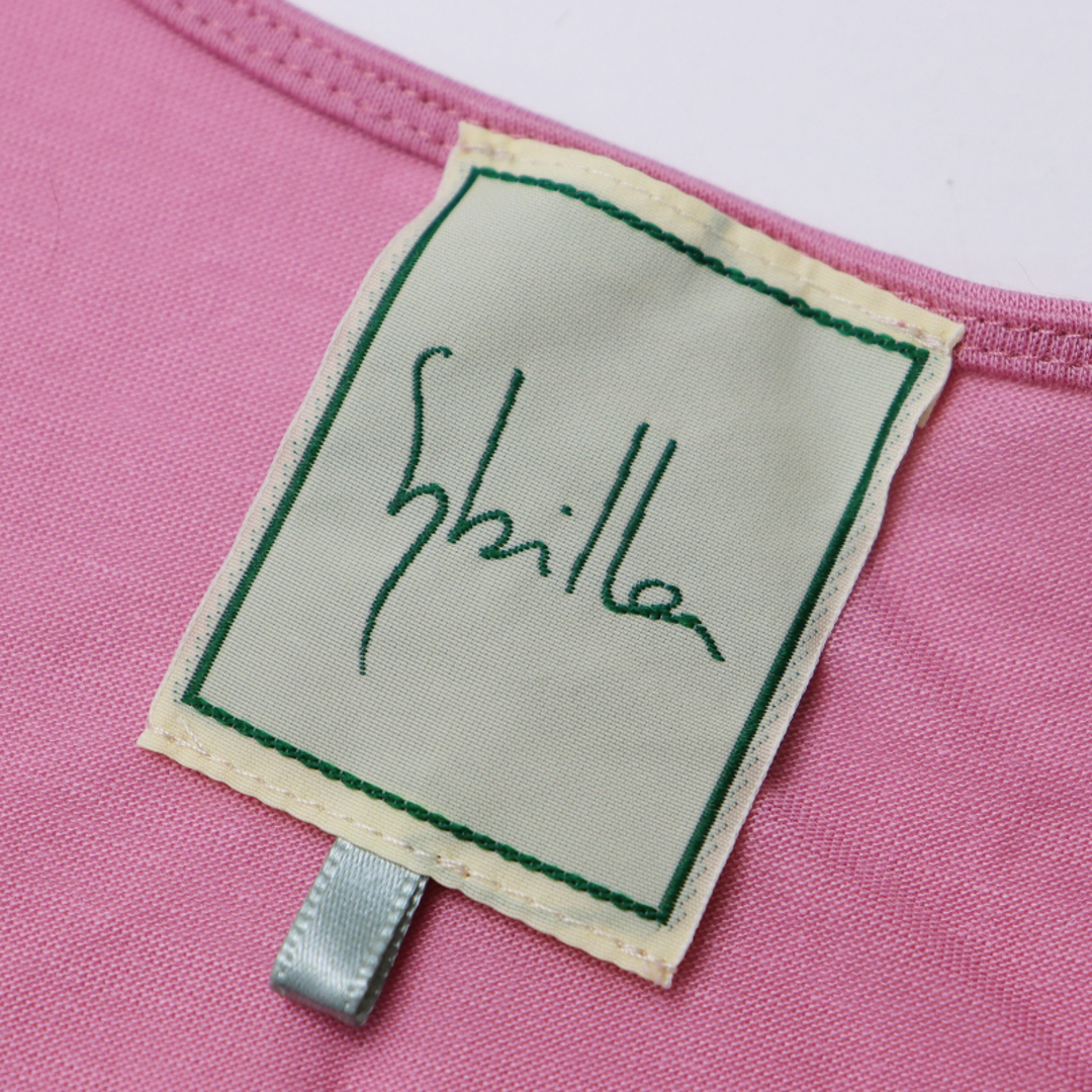 Sybilla(シビラ)のシビラ Sybilla シャーリングスリーブデザインカットソー M/ピンク トップス プルオーバー Ｖネック フレア袖【2400013616225】 レディースのトップス(カットソー(長袖/七分))の商品写真