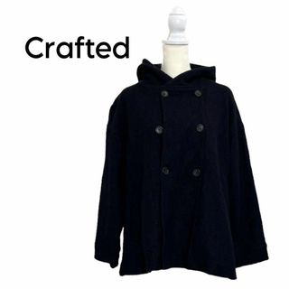 Crafted フード付きPコート(ピーコート)