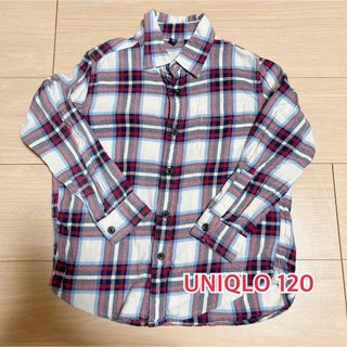 ユニクロ(UNIQLO)の春にも羽織で活躍！UNIQLO 120長袖シャツ チェックシャツ(Tシャツ/カットソー)