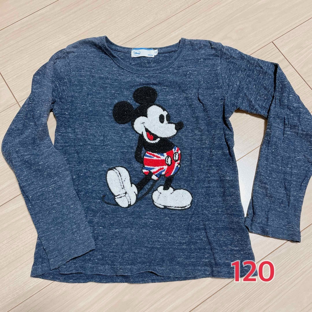 Right-on(ライトオン)の春にも活躍！120もこもこ ミッキー 長袖シャツ Disney キッズ/ベビー/マタニティのキッズ服男の子用(90cm~)(Tシャツ/カットソー)の商品写真