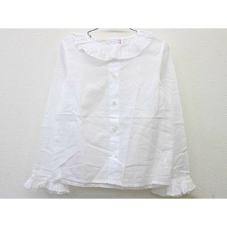 アニエスベー(agnes b.)の【新入荷!】◇アニエスb/アニエスベー/agnes b. ENFANT◇125cm 長袖ブラウス/シャツ 白 フォーマル 入学式 卒園式 結婚式 七五三 冠婚葬祭 発表会 謝恩会 通学 スクール【中古】子供服 キッズ kids 女の子 fml 211042(シャツ/カットソー)