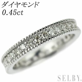 K18WG ダイヤモンド ピンキーリング 0.45ct フルエタニティ(リング(指輪))